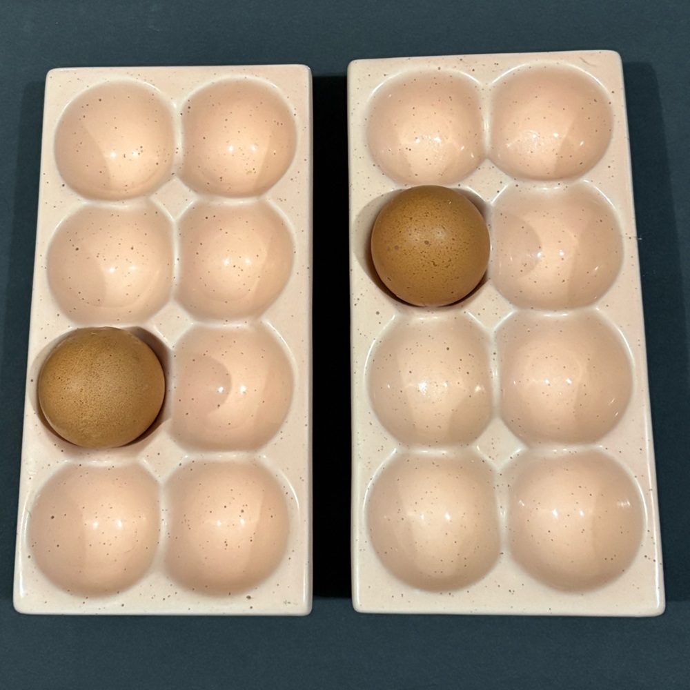 Easter Egg Speckled Pink Kitchen Egg Storage Container